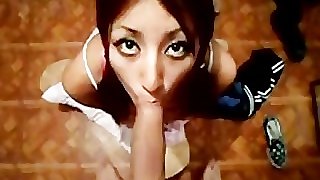 Hot asian babe taking a big white cock hot amateur video