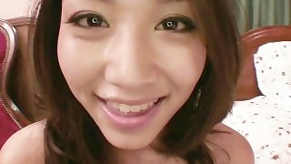Sweet young Asian gives a sexy POV BJ